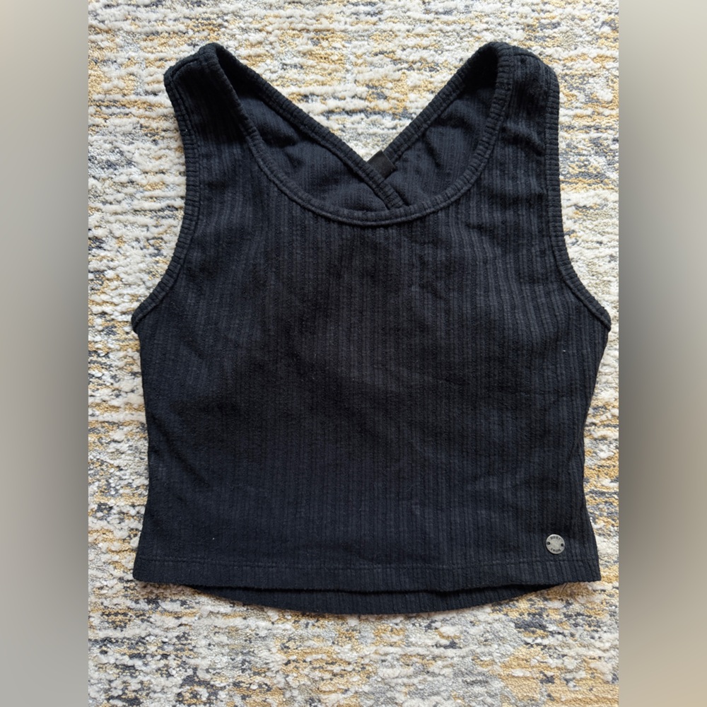 Roxy good keepsake crop top Black Ribbed size M